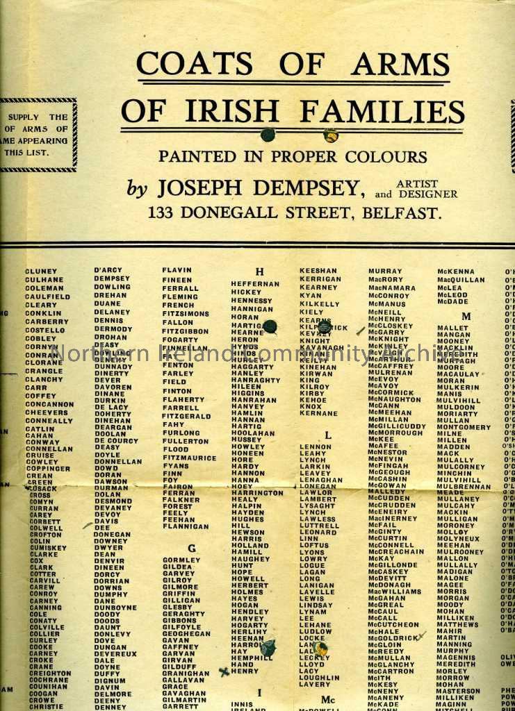 Coats of Arms of Irish Families