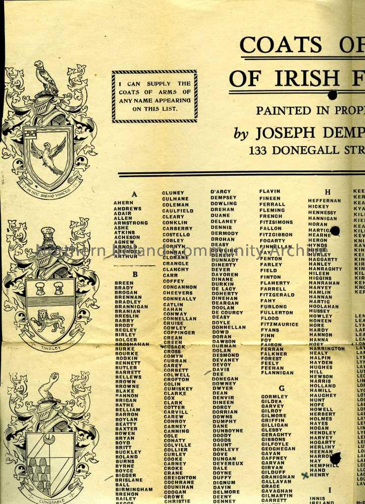 Coats of Arms of Irish Families – 381_2B