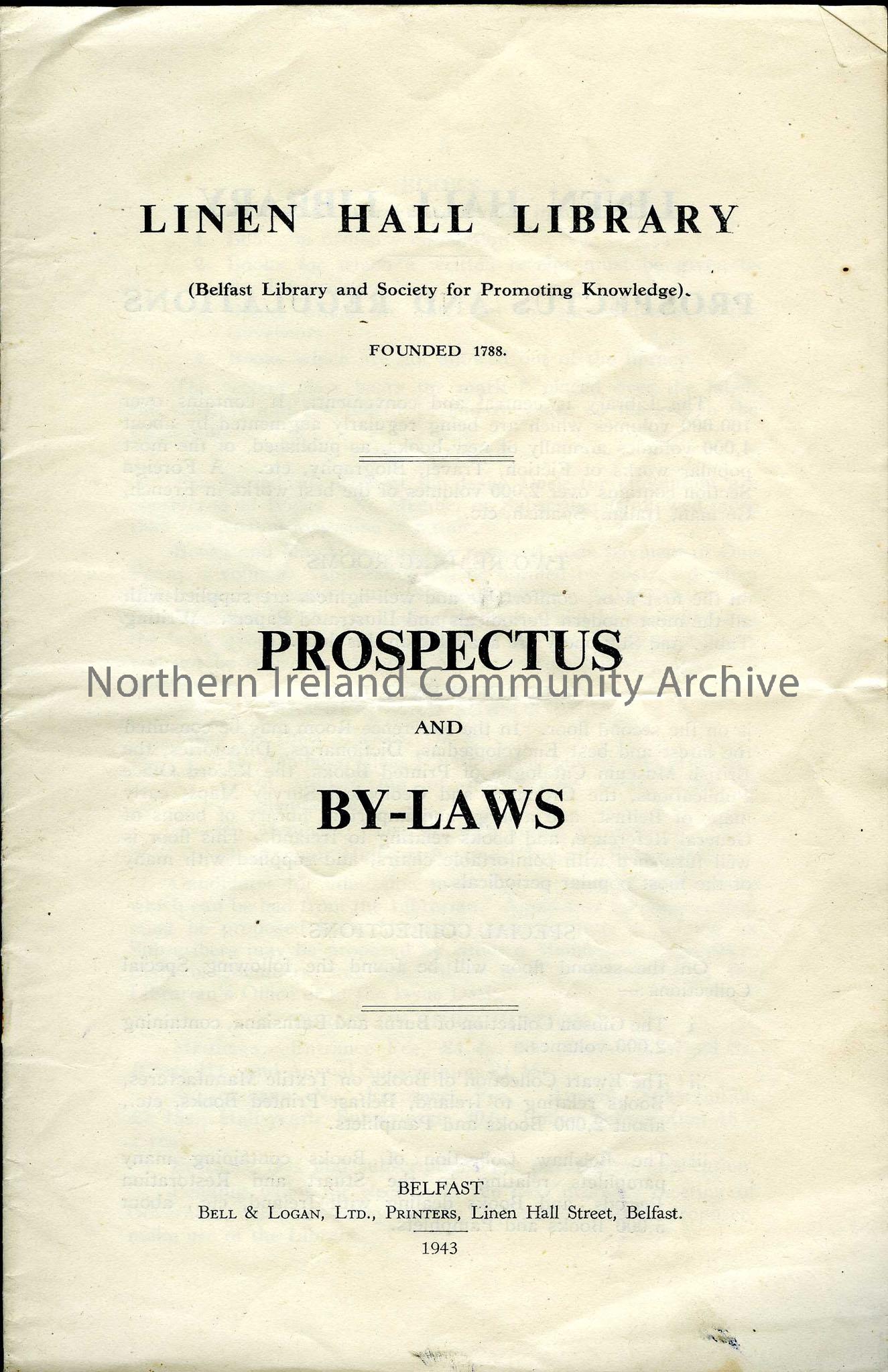 Prospectus and By-Laws