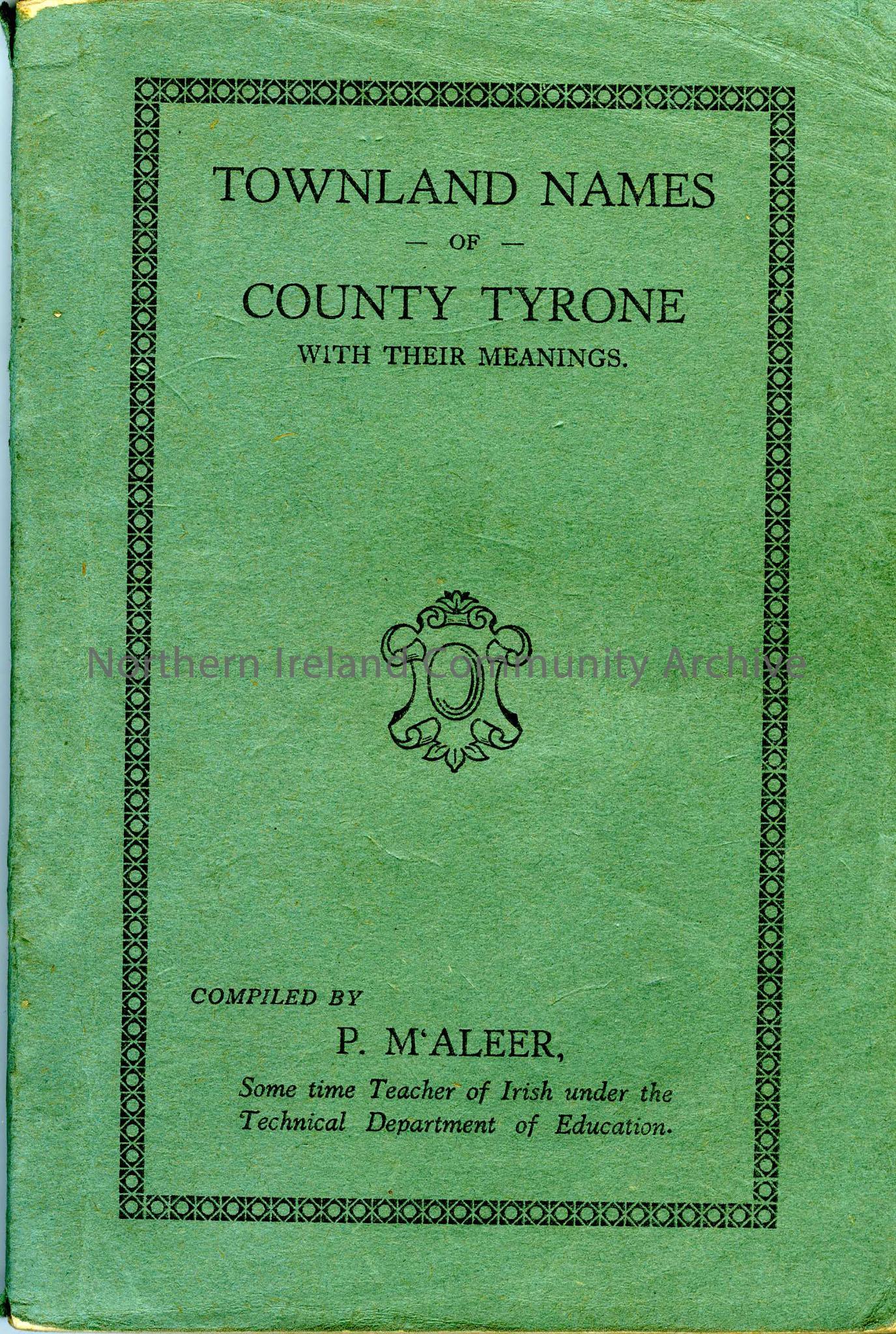 Townland Names of County Tyrone with their Meanings