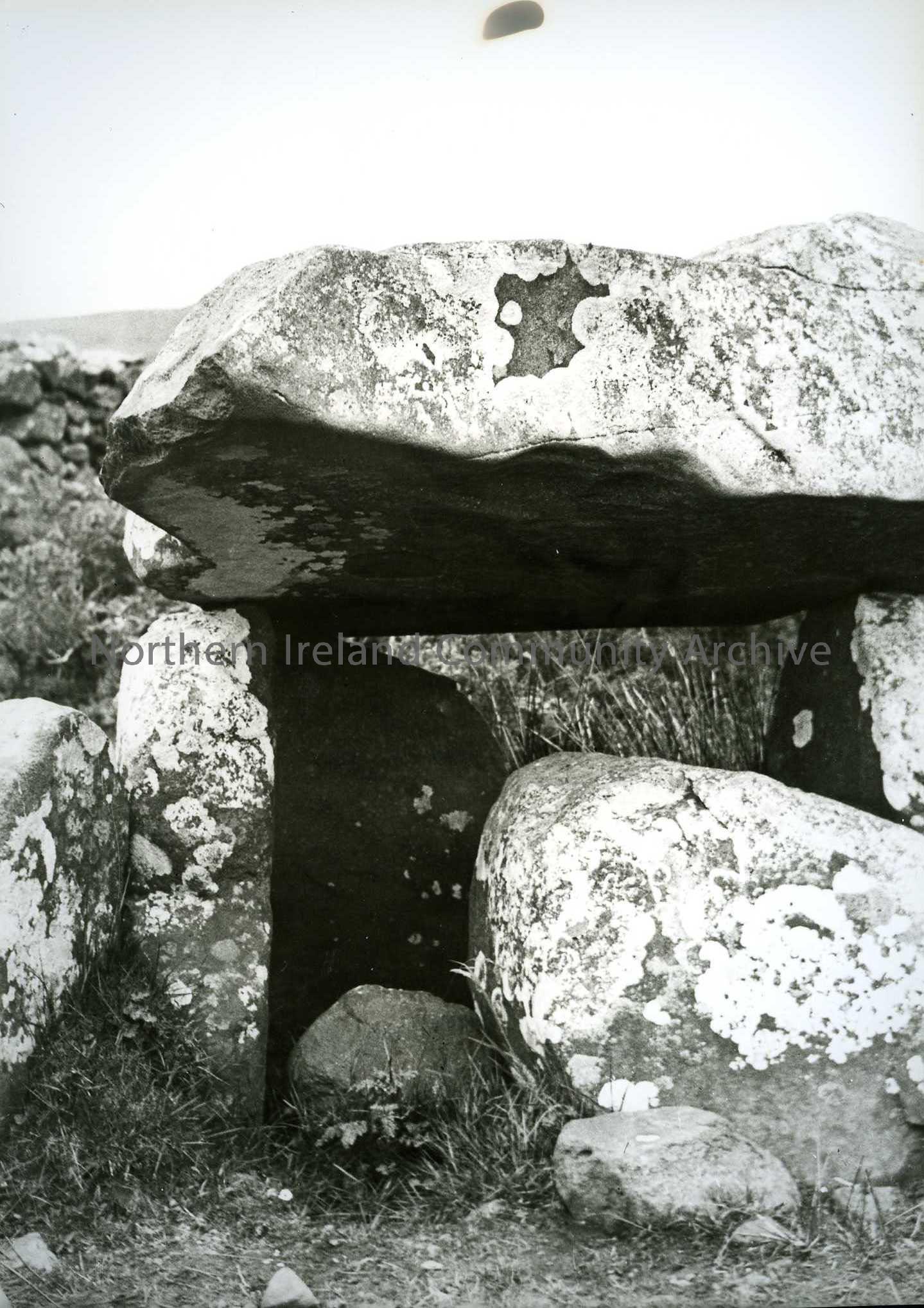 Printed black and white photograph – Cromlech.