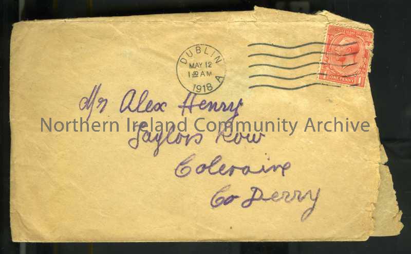 Buff addressed envelope with Dublin PO stamp
