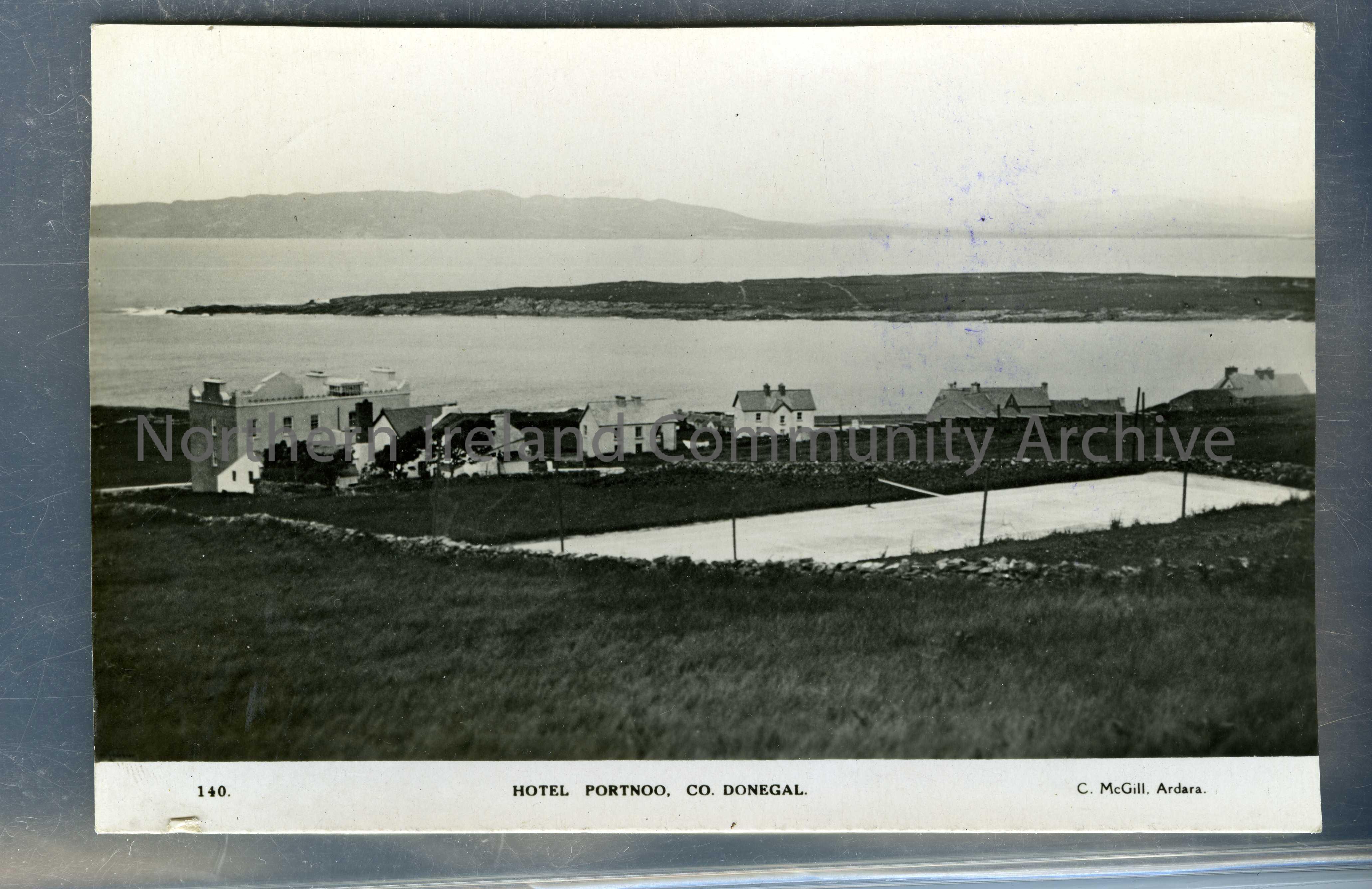 Post card featuring Hotel Portnoo, Co. Donegal. Handwritten to Olive ...