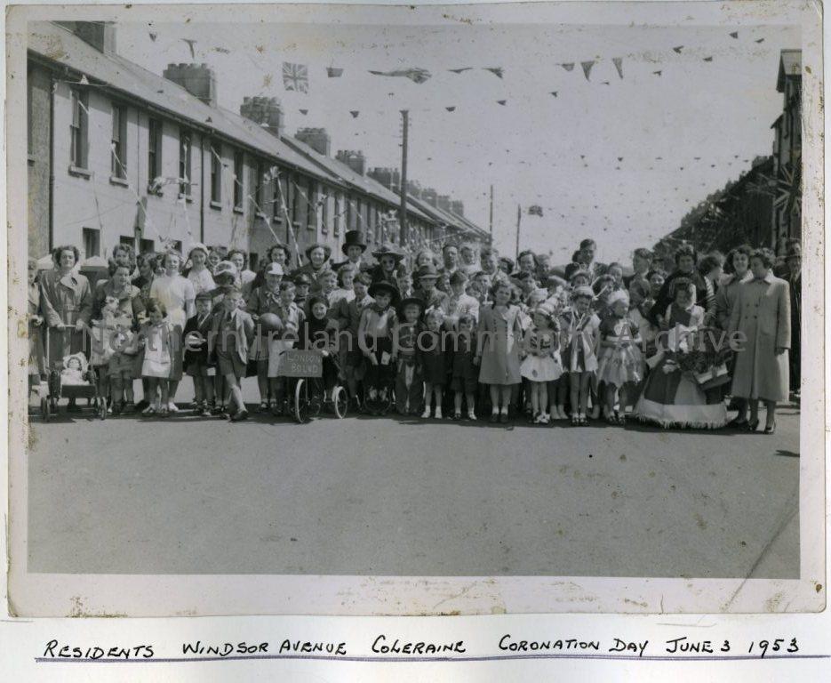 Residents Windsor Avenue, Coleraine, Coronation Day, June 3, 1953 (4675)