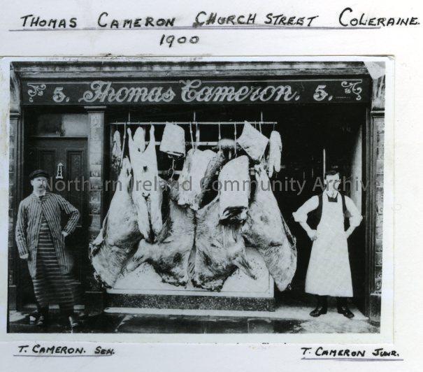 Thomas Cameron, Church Street, Coleraine, 1900; T. Cameron (Sen) and T. Cameron (Junr) (6550)