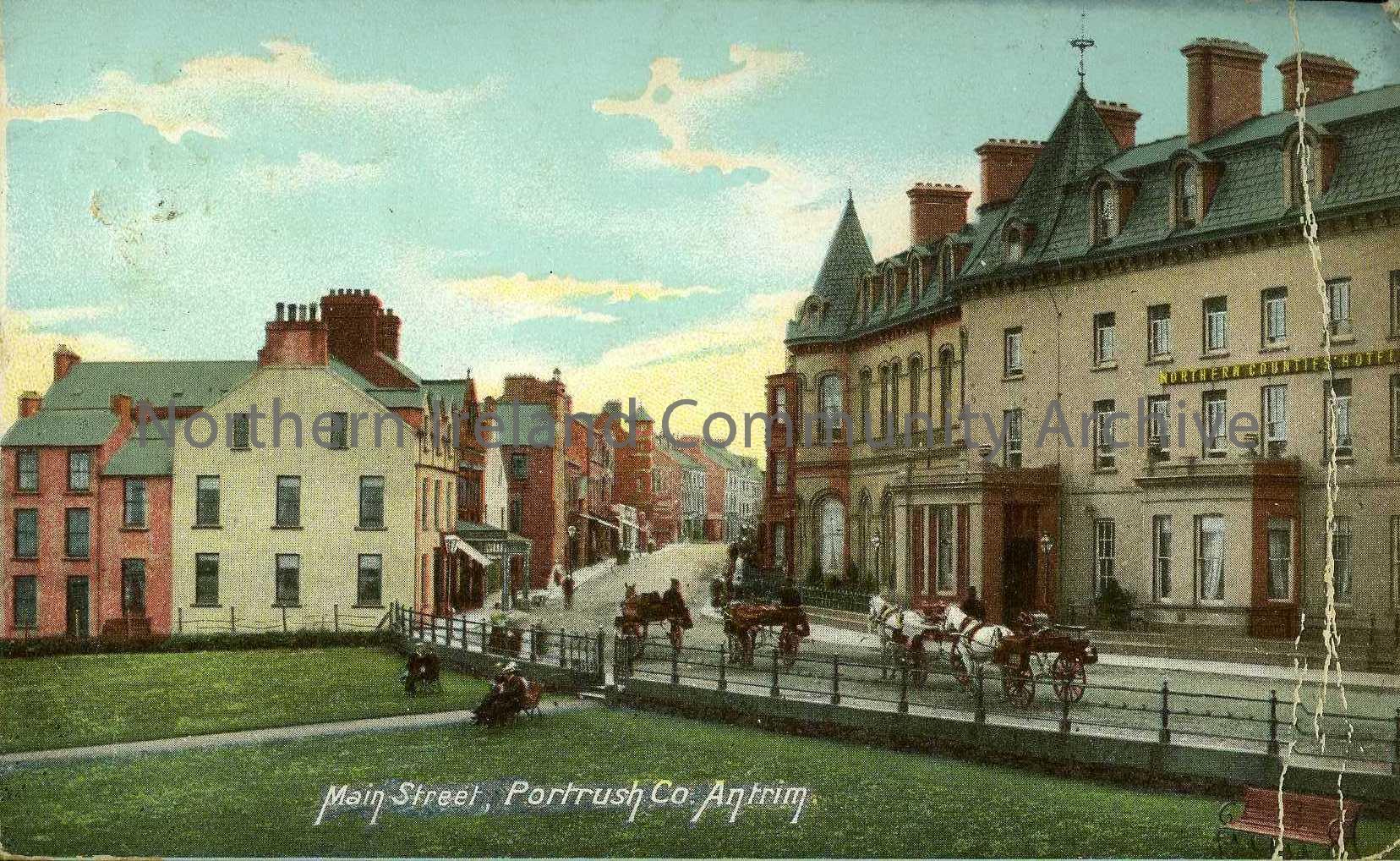 postcard titled, Main Street, Portrush Co.Antrim (5430)