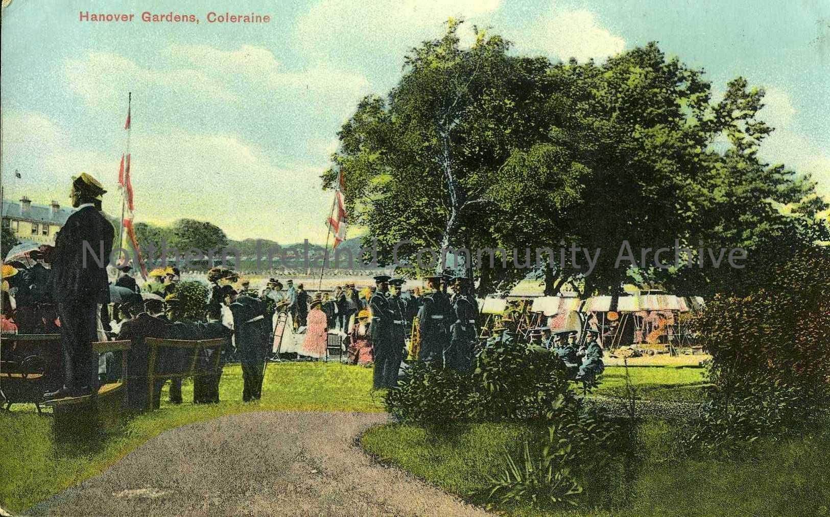 colour postcard titled, Hanover Gardens, Coleraine (3954)