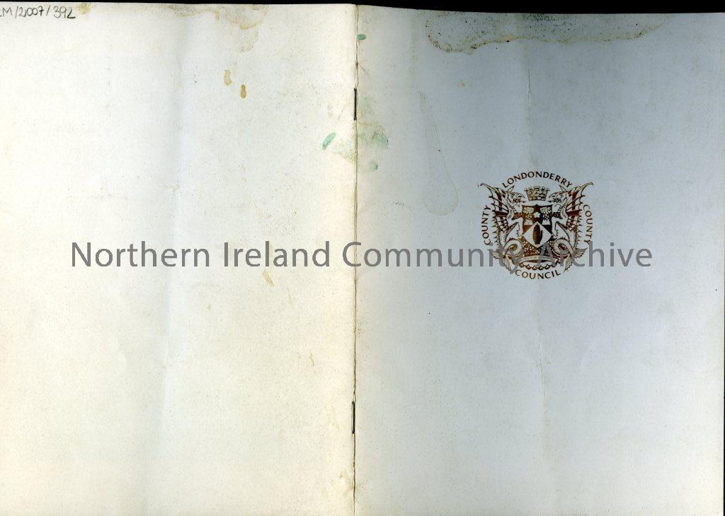 Brochure marking the opening of County Hall, Coleraine 6th July 1970 (3837)