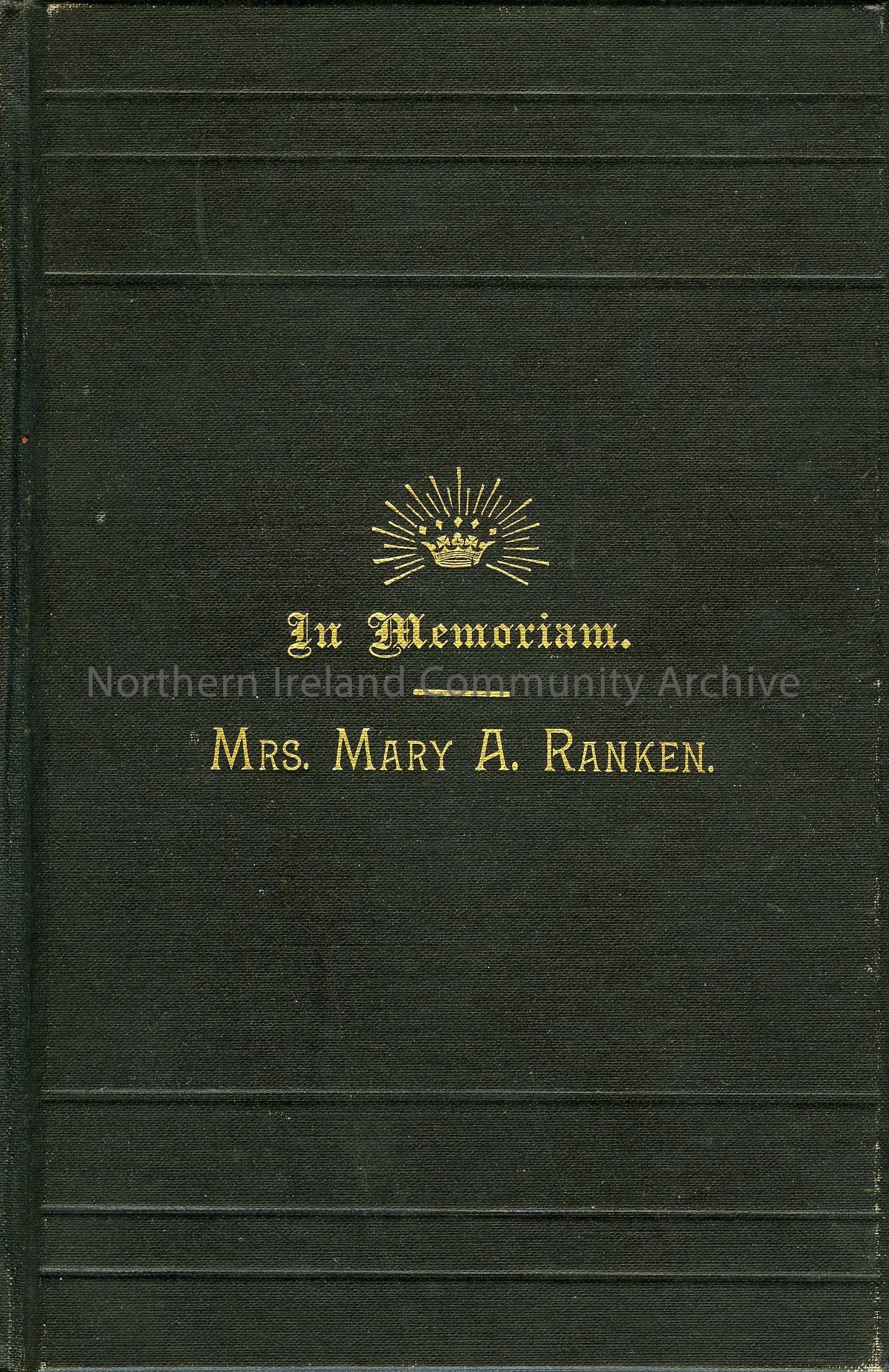 book titled, In Memoriam. Mrs. Mary A.Ranken (2351)