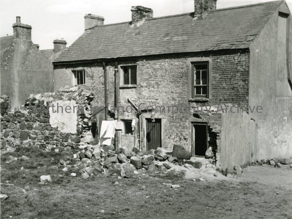 Black and white photograph of No47 & 49 Killowen Street (rear view), Coleraine, 1957 (2019)