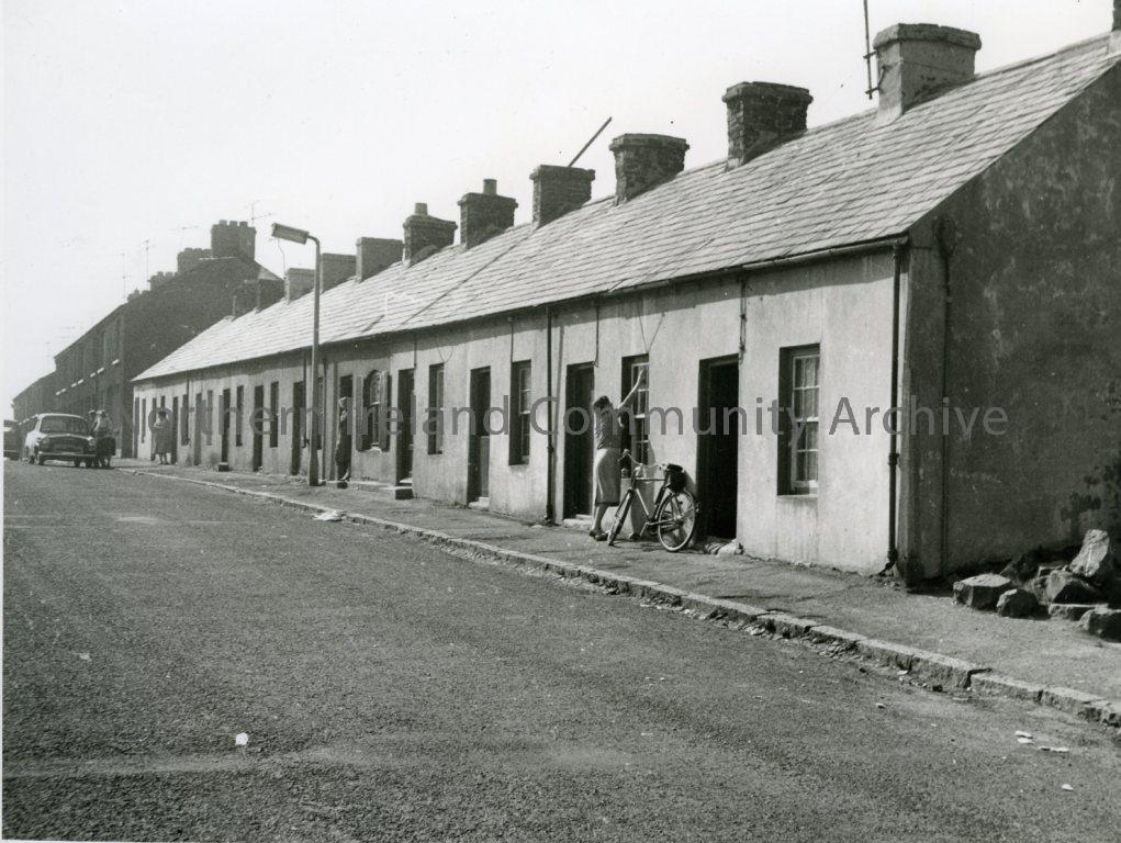 Black and white photograph of No1 to 23 Shuttle Hill, Coleraine, 1957 (2381)