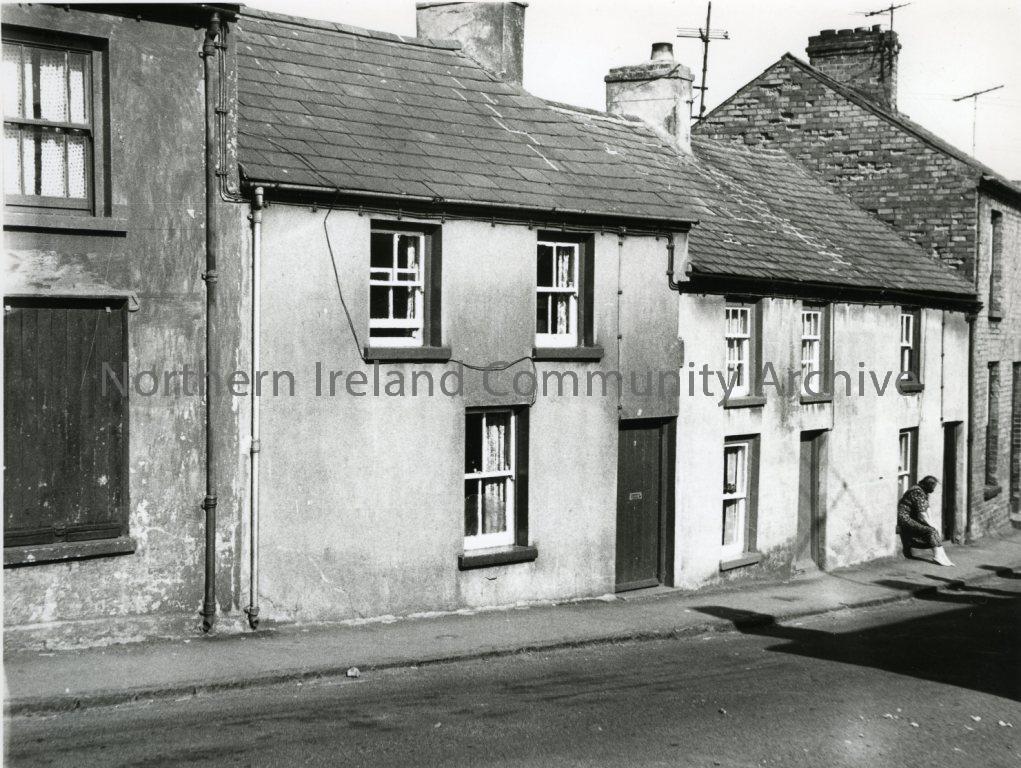 Black and white photograph of No1, 3, 5, & 7 Kyles Brae, Coleraine, 1957 (4935)