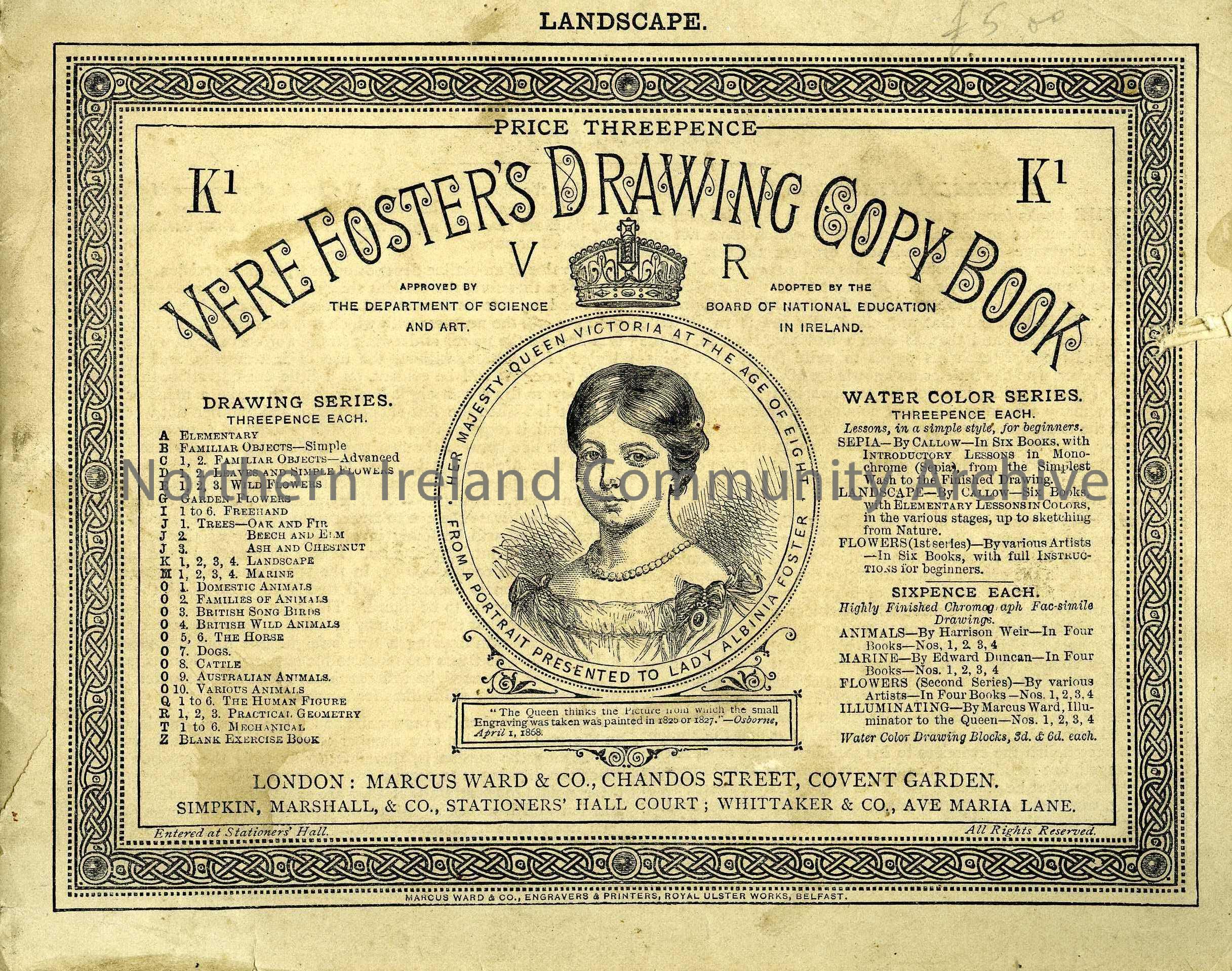 Book titled, Vere Foster’s Drawing Copy Book (5400)