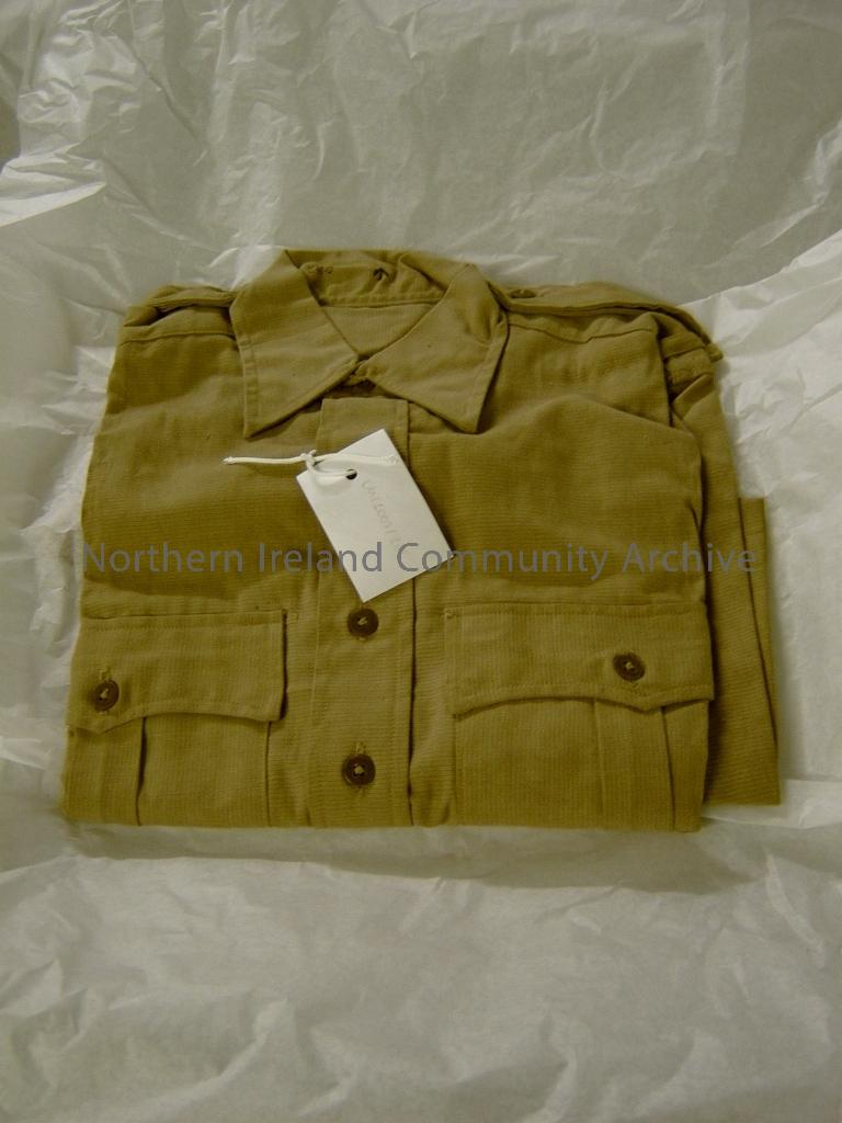 WWII khaki military shirt