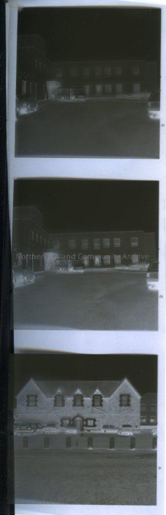 1 negative film strip of 120 with 3 pictures of possible coleraine hospital (2542)