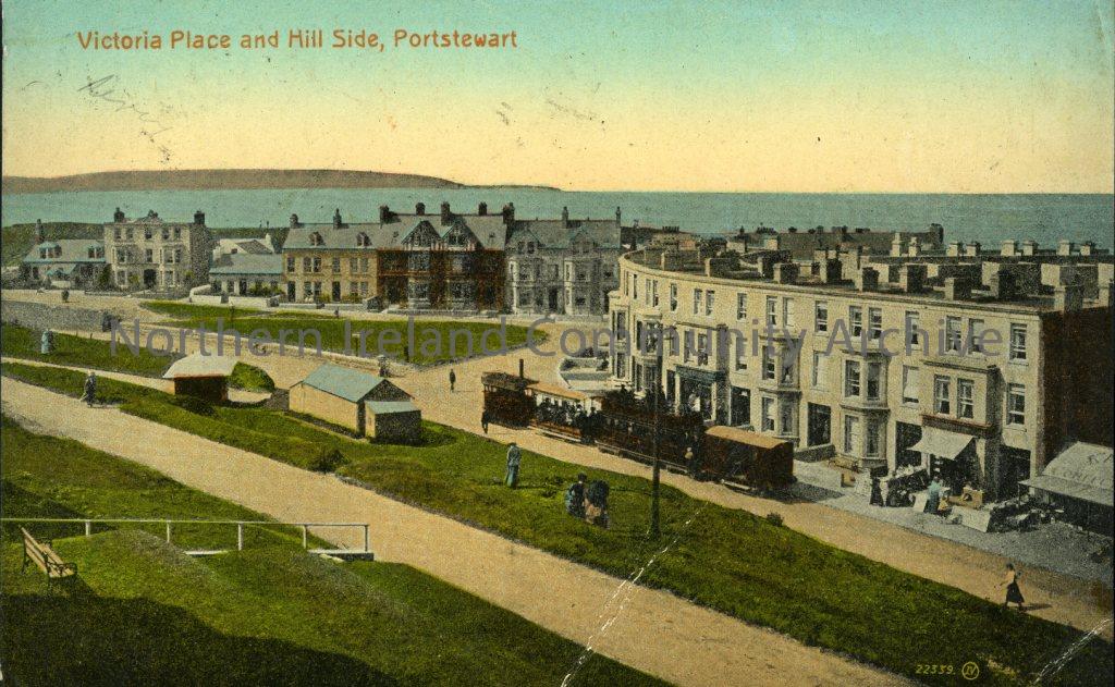 colour postcard of Victoria Place and Hill Side, Portstewart (2531)
