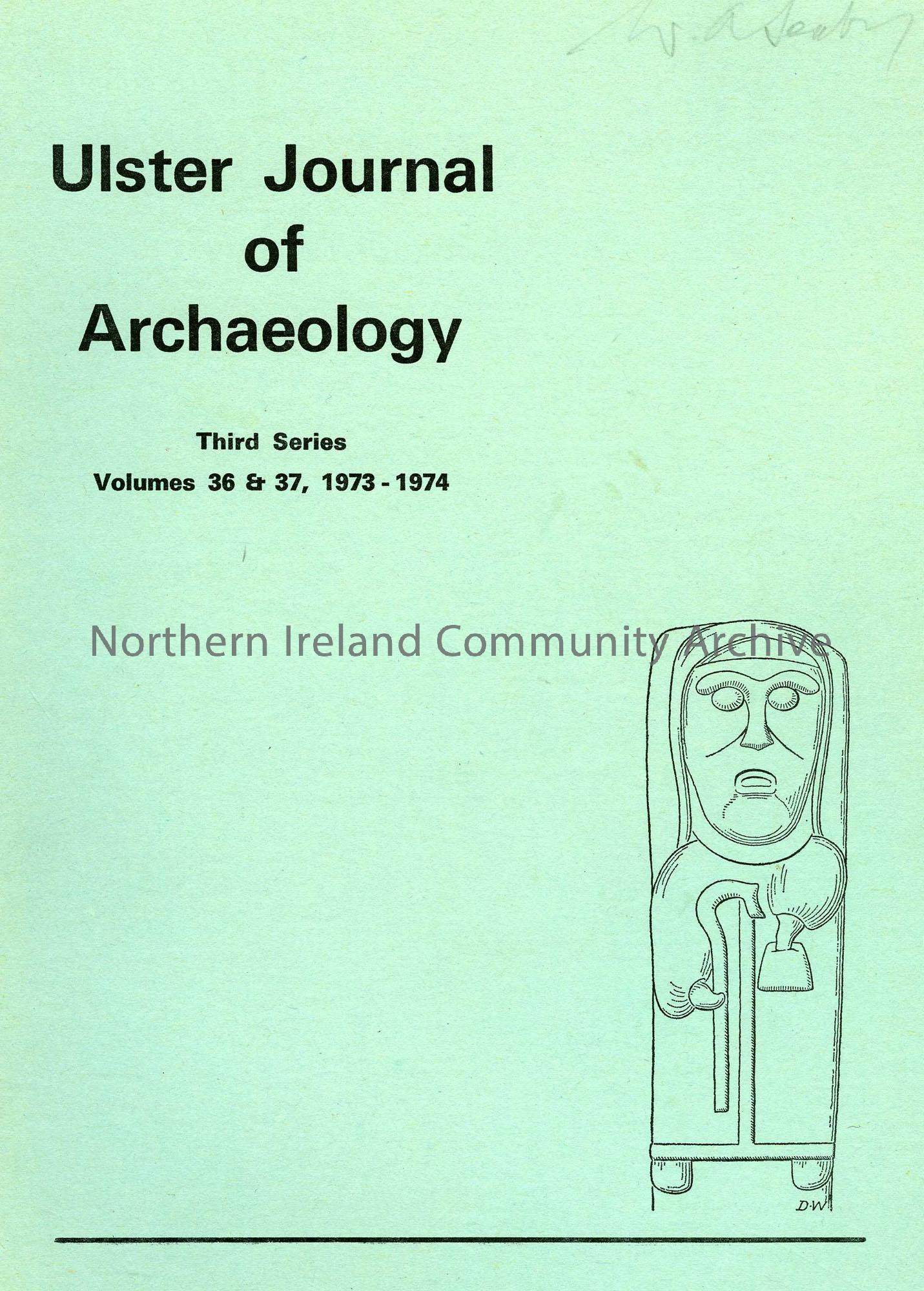 book titled, Ulster Journal of Archaeology. Third Series Volume 36 and 37, 1973-1974 (3413)