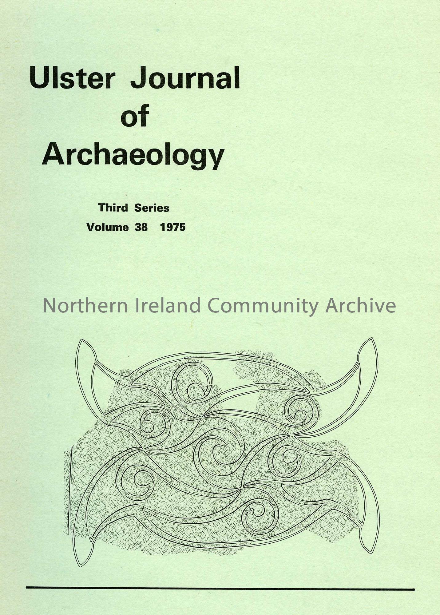 book titled, Ulster Journal of Archaeology. Third Series Volume 38, 1975 (6328)