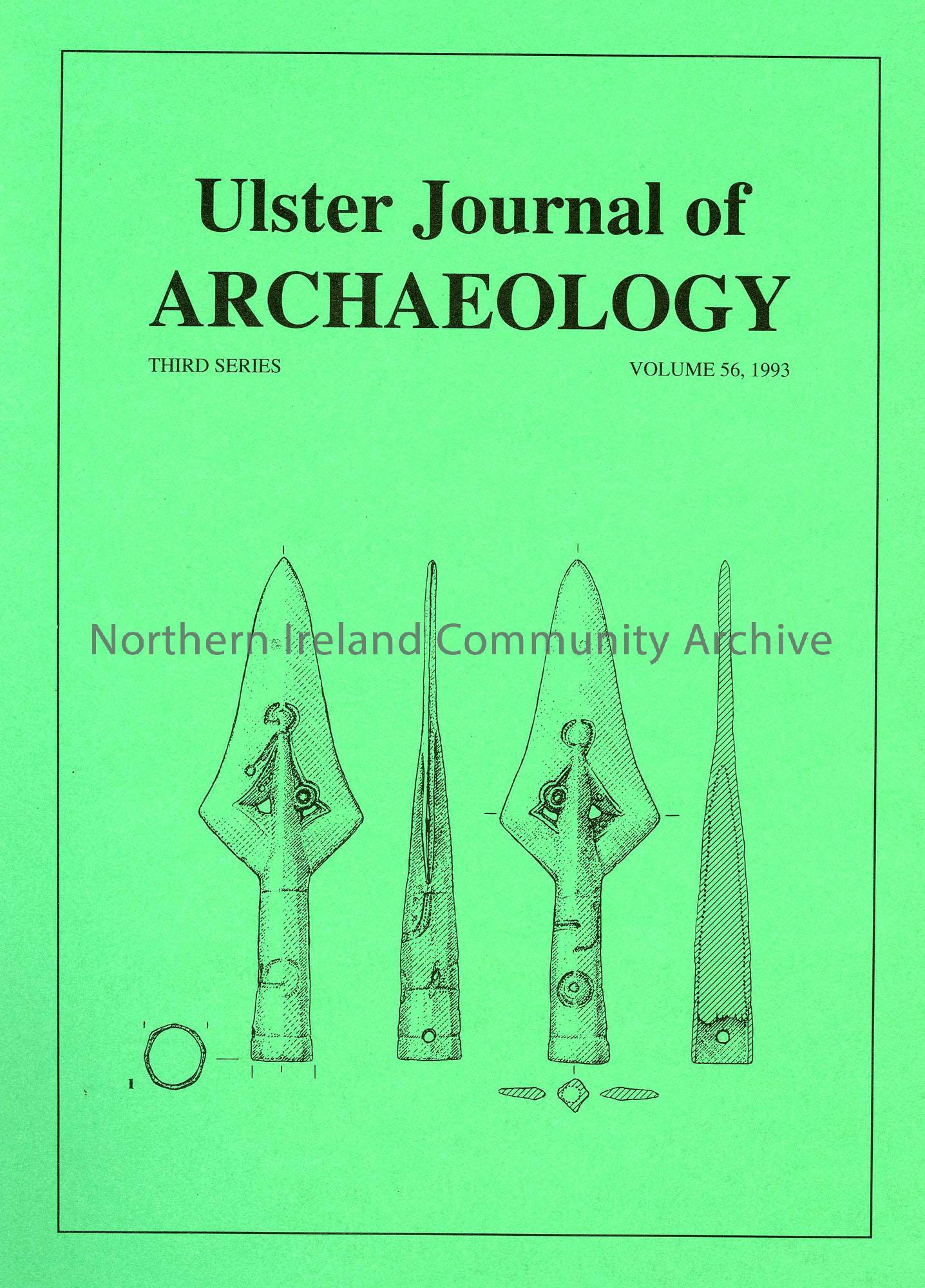 book titled, Ulster Journal of Archaeology. Third Series Volume 56, 1993 (6710)