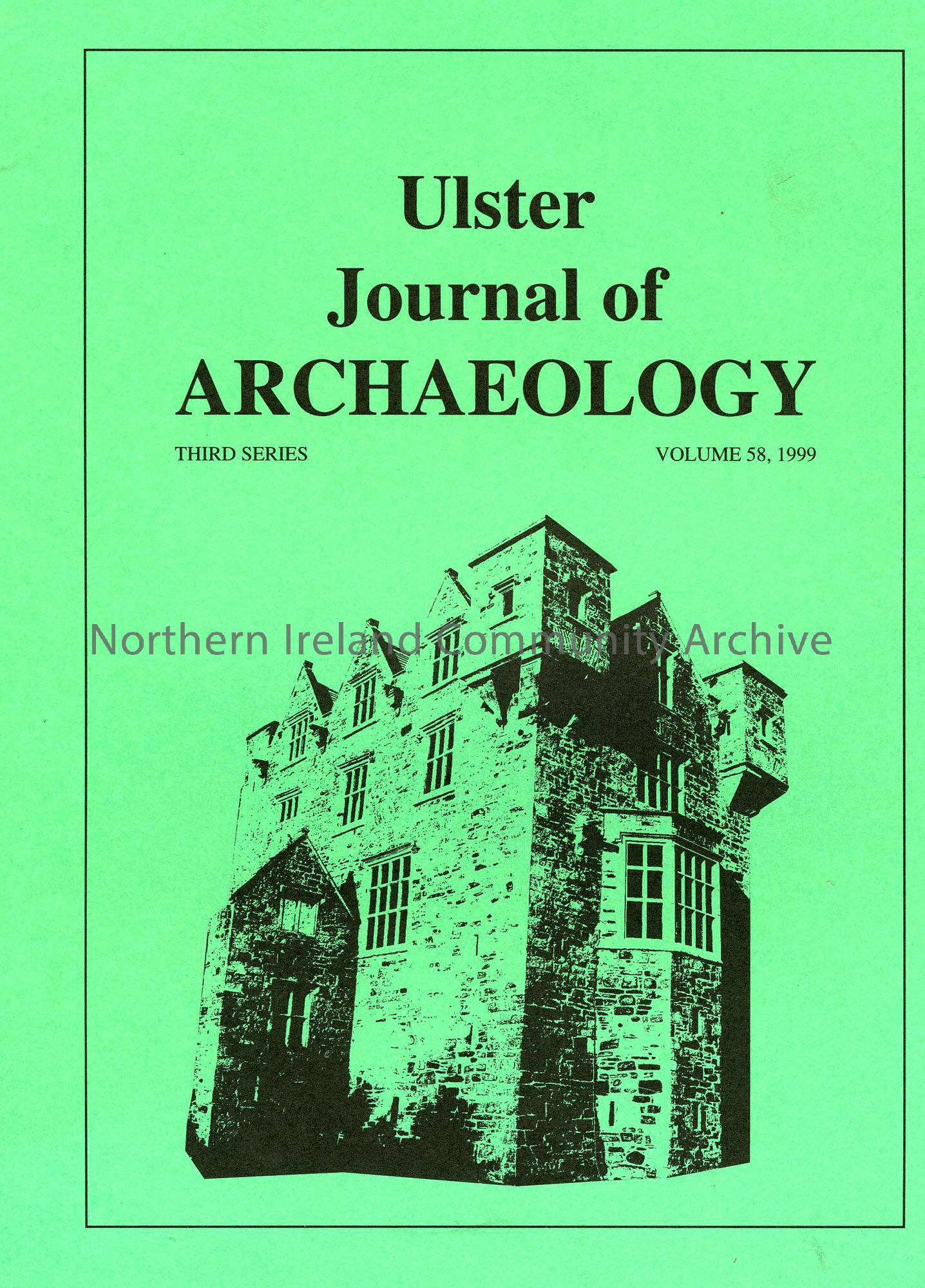 book titled, Ulster Journal of Archaeology. Third Series Volume 58, 1999 (4925)