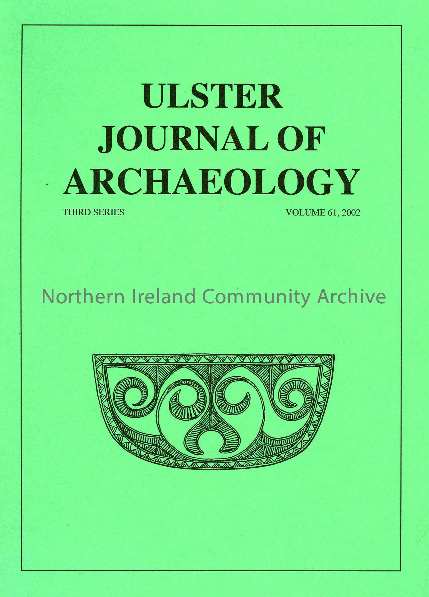 book titled, Ulster Journal of Archaeology. Third Series Volume 61, 2002 (3376)