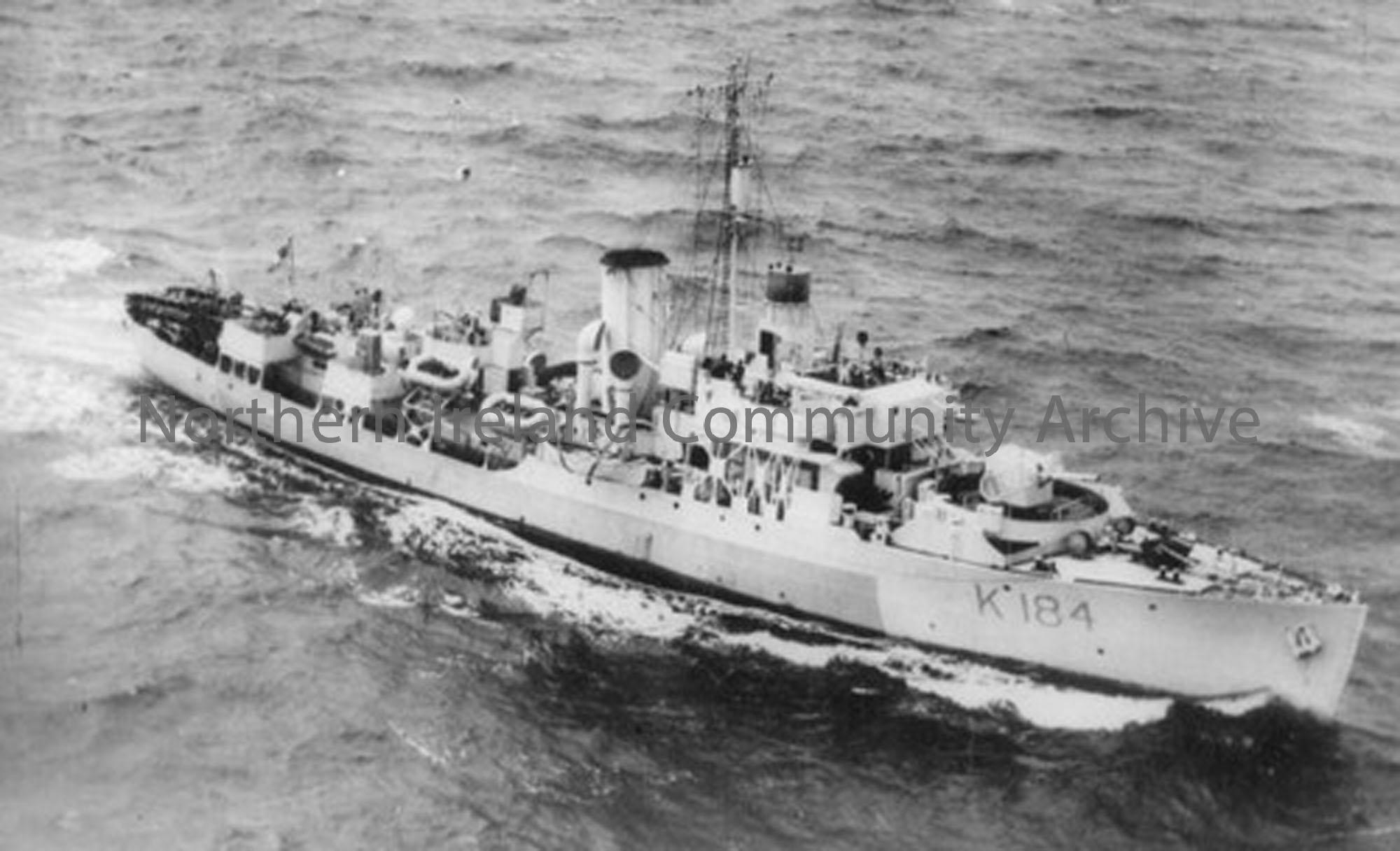 HMS Abelia 
K184
H&W ship number 1095
Launched 28th November 1940
Commissioned 3rd February 1941
 (6496)