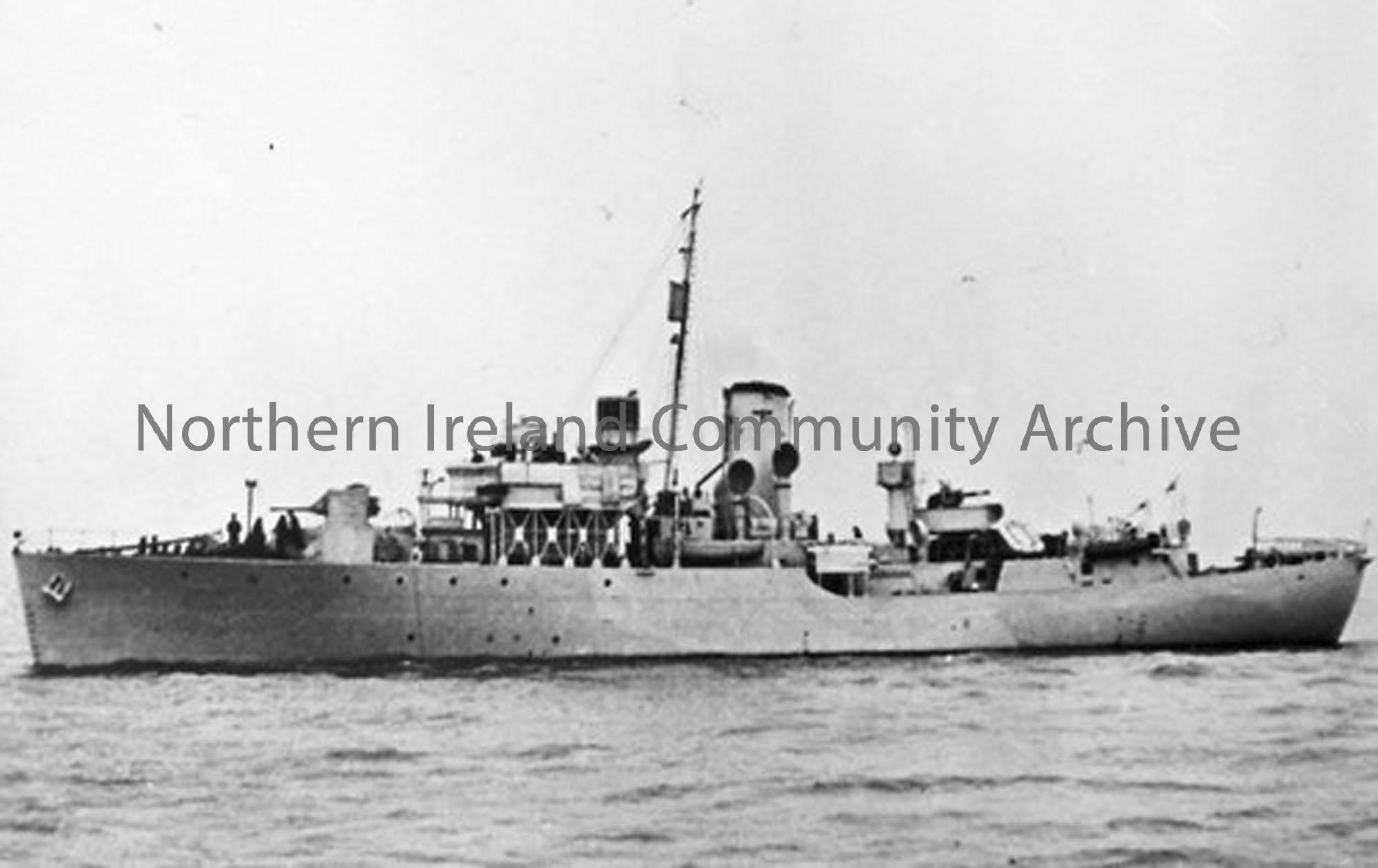 HMS Anchusa
K 186 
H&W ship number 1097
Launched: 15 Jan, 1941 
Commissioned: 1 Mar, 1941 
 (3056)