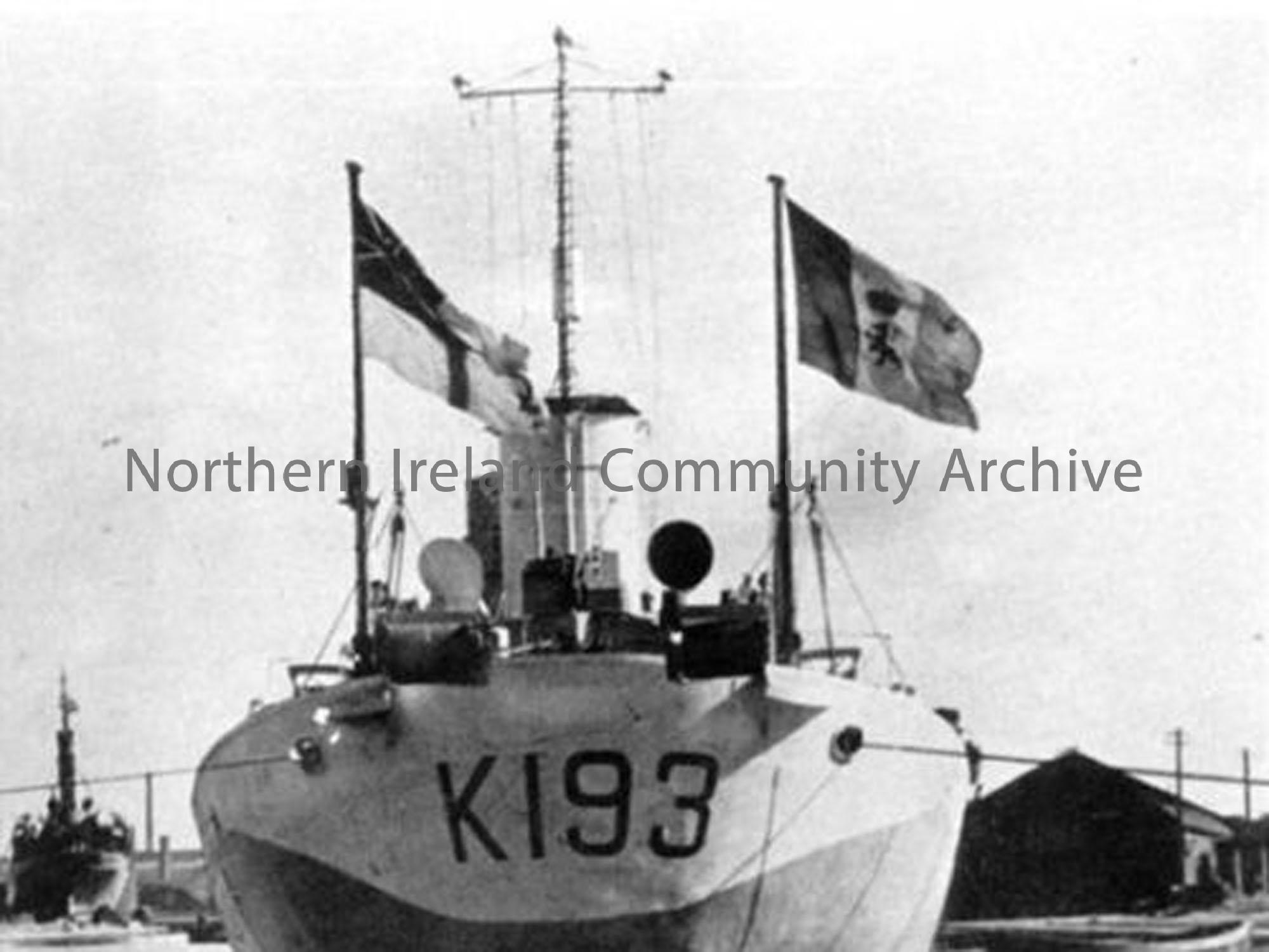 HMS Buttercup
K 193 
Launched 10 Apr, 1941 
Commissioned 24 Apr, 1942 
 (5921)