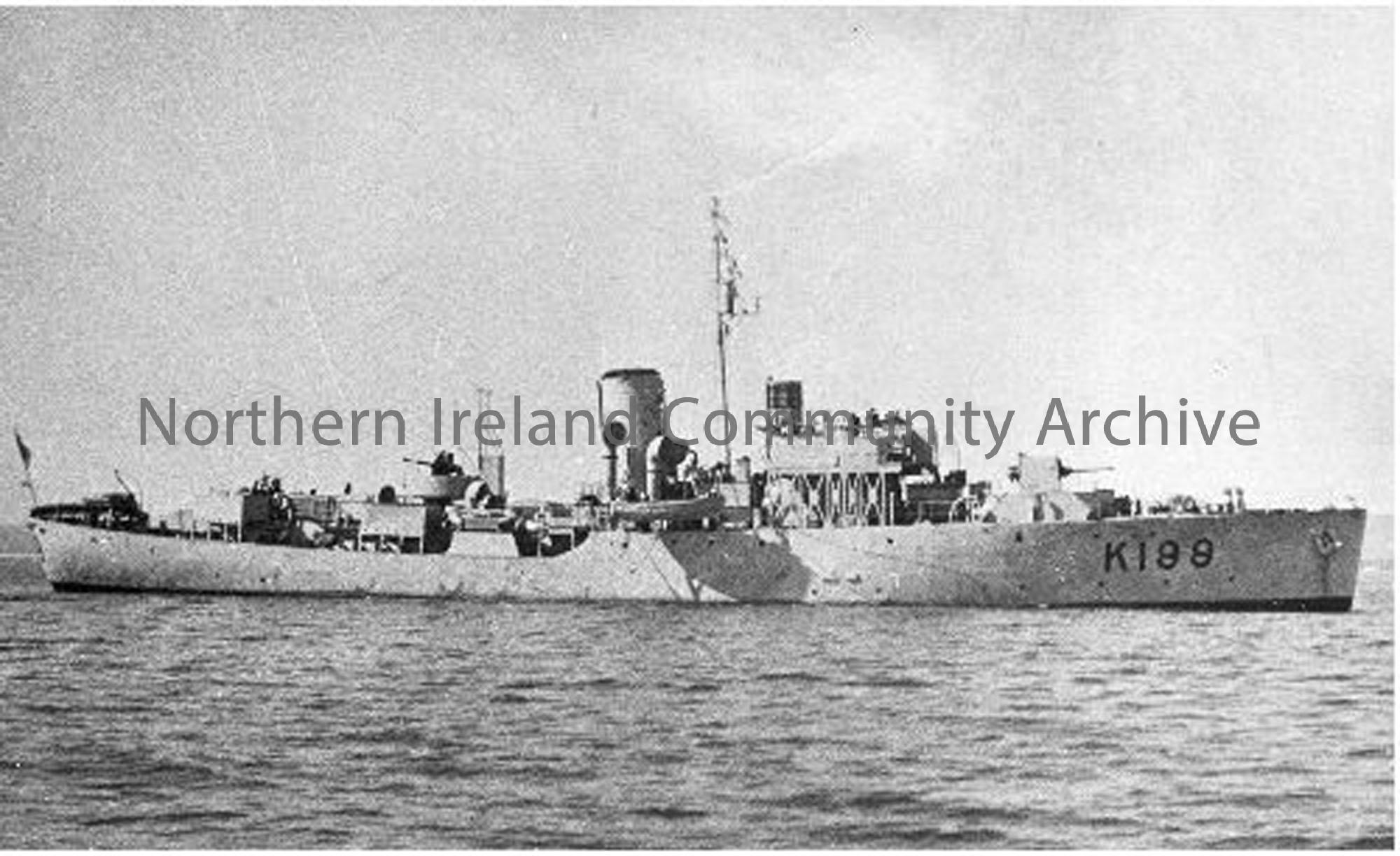 HMS Fritillary
K 199 
Ship number 1107
Launched: 22 Jul, 1941 
Commissioned: 1 Nov, 1941 
 (2092)