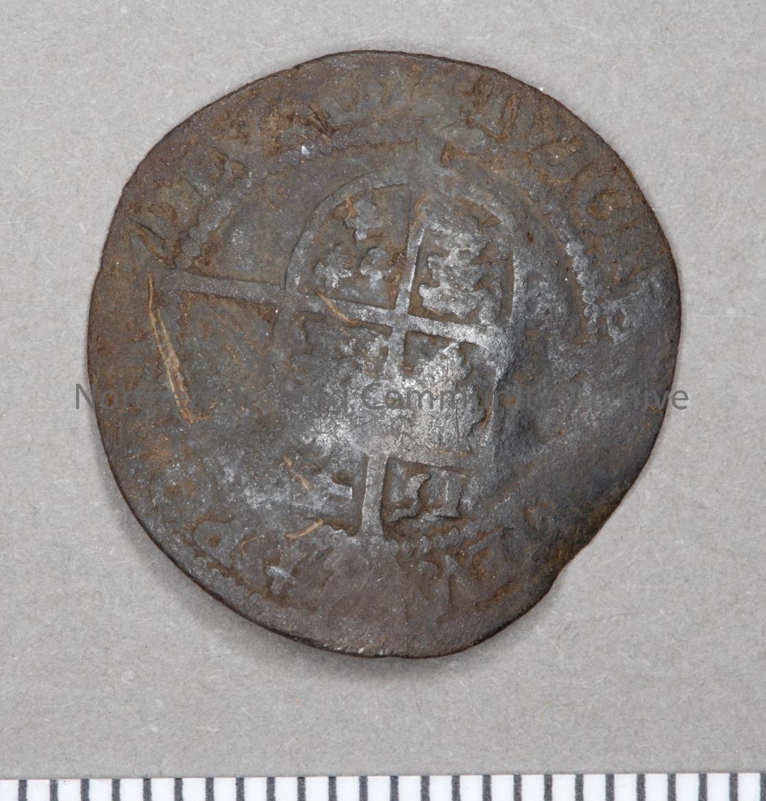 Coin found during the excavation of Dunluce Town