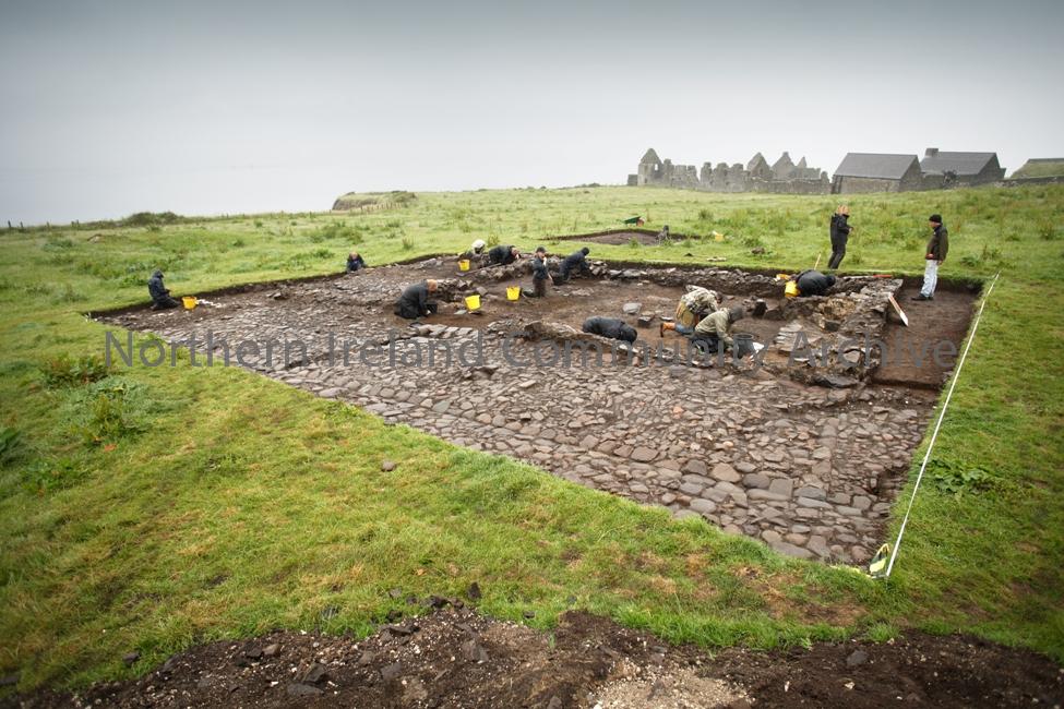 Excavation of a merchant’s house at Dunluce Town, 2009
