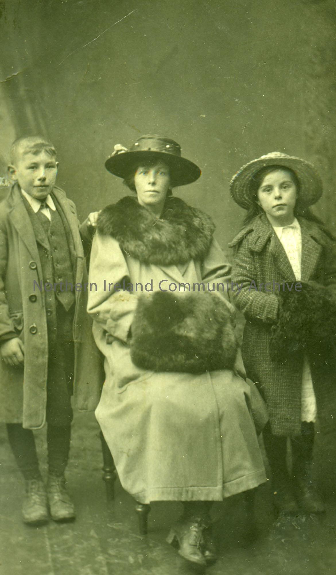Susan O’Kane, her son John F. O’Kane and daughter Susan T. O’Kane 1915/20