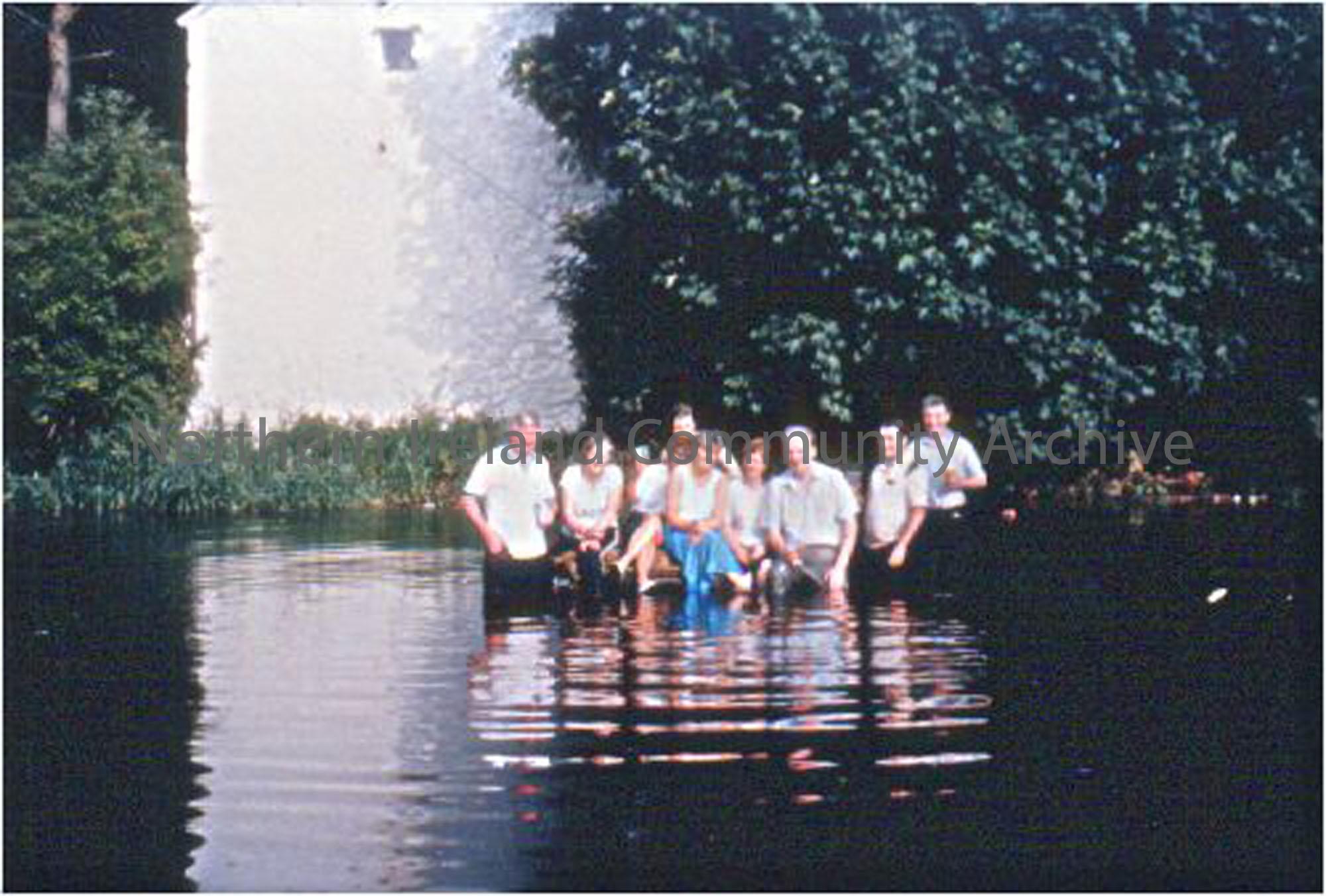 Dervock Community Association members, on the infamous Duck Island, in the Stracham (or often referred to by it’s old name, Blackwater) River