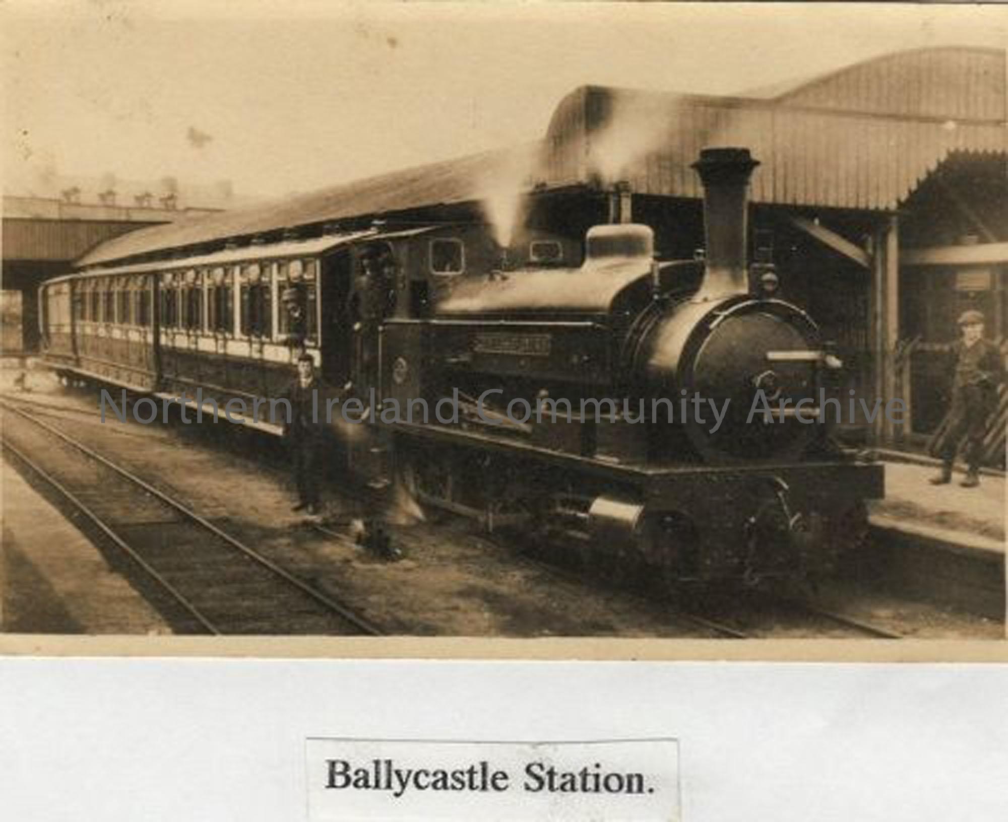Ballycastle Railway Station, showing the narrow gauge railway (1180)