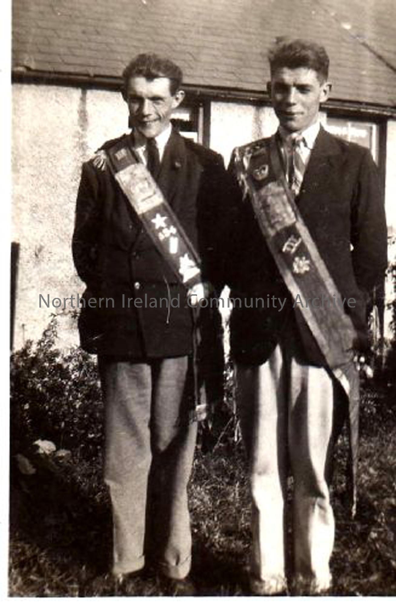 Jack and Joe Watton wearing sashes belonging to Dervock LOL No534 (6747)