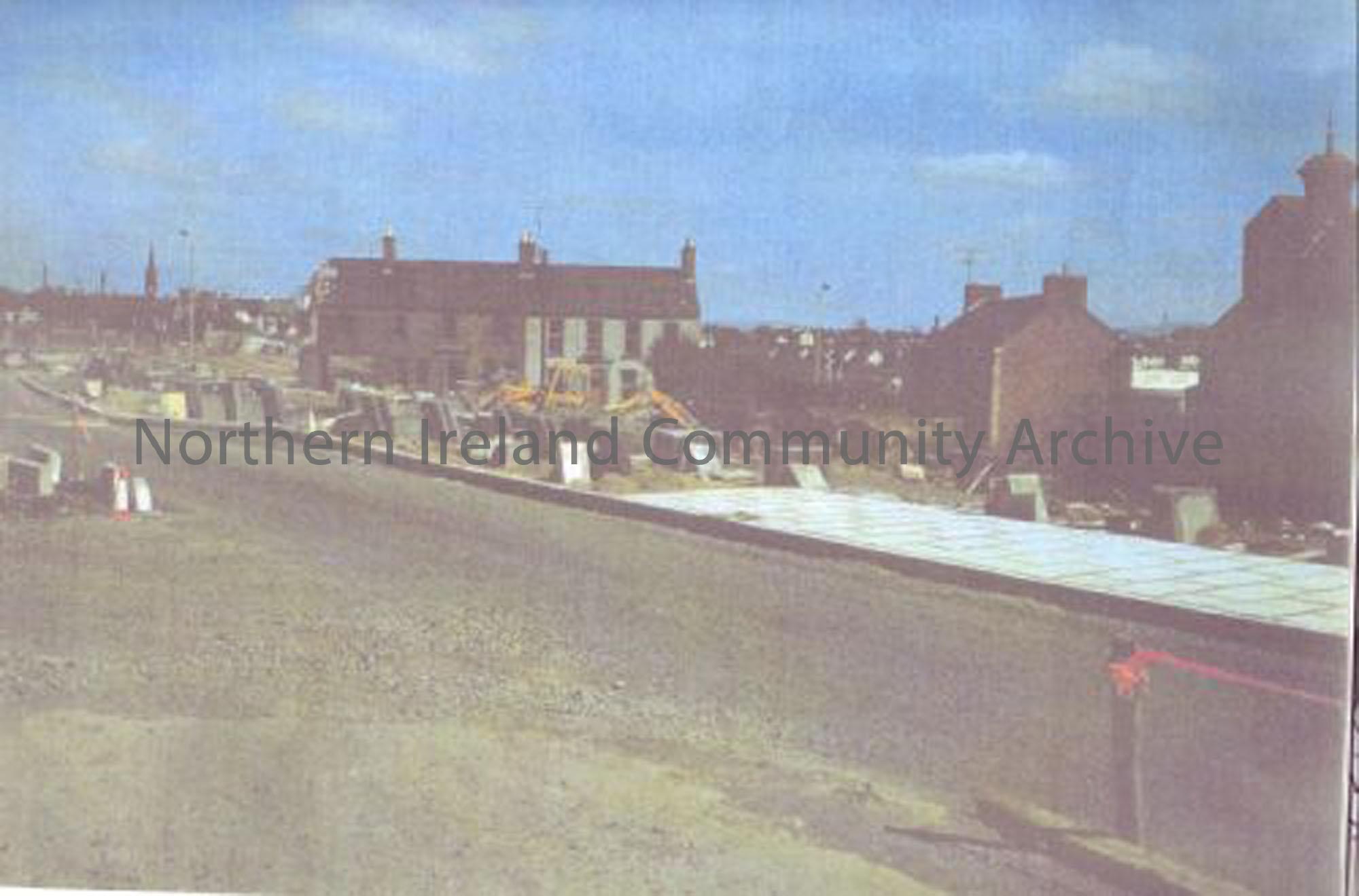 Building new houses, Castle Street, Ballymoney, late 1970s. (1816)