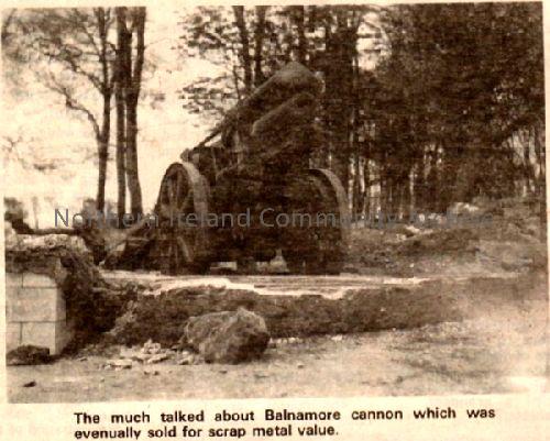 The much talked about Balnamore Cannon, which was eventually sold for scrap metal (5894)