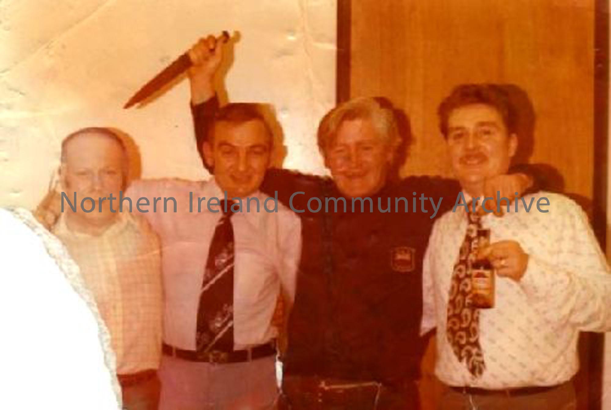 Robbie John Stewart, Sandy Mclernon and two others in the UDR camp (3541)