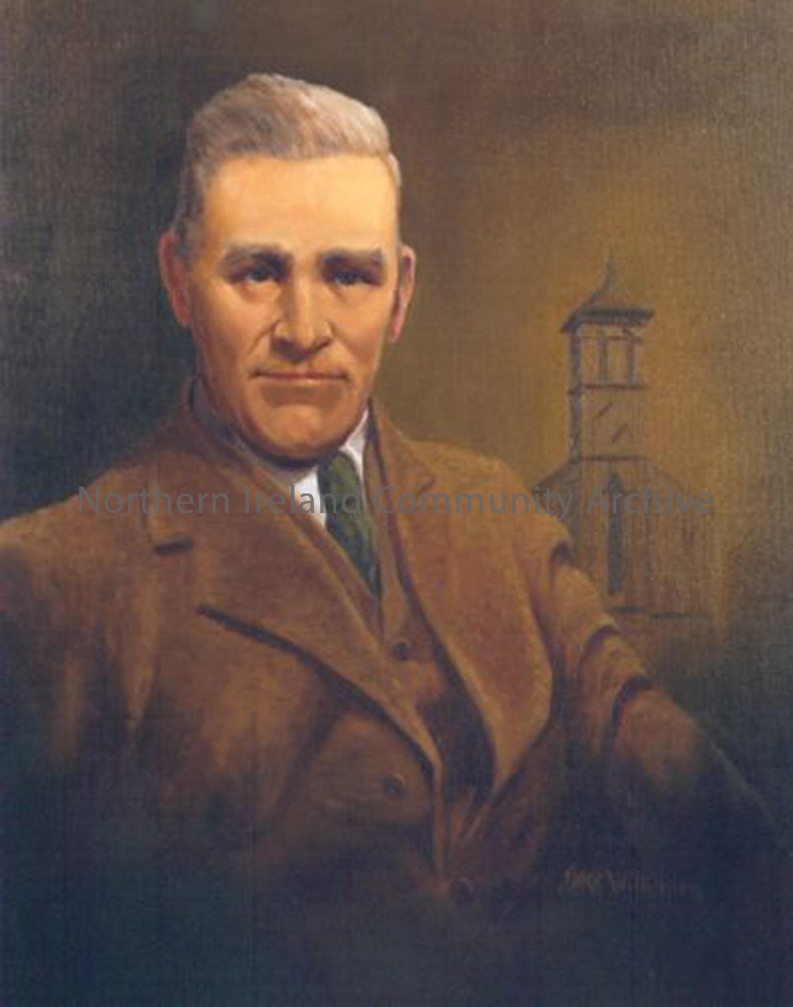 Portrait of George Shiels, famous Ballymoney playright (3556)