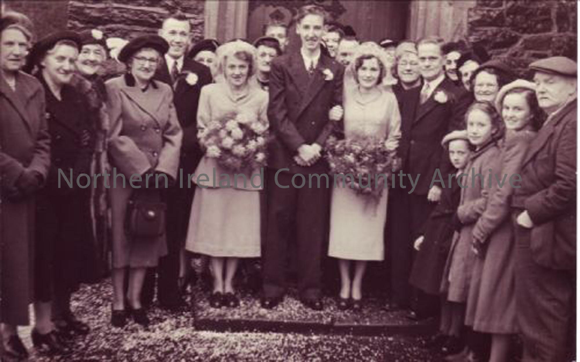 Ray and Barbara McKeever’s wedding at St Patrick’s Church at Ballymoney.
