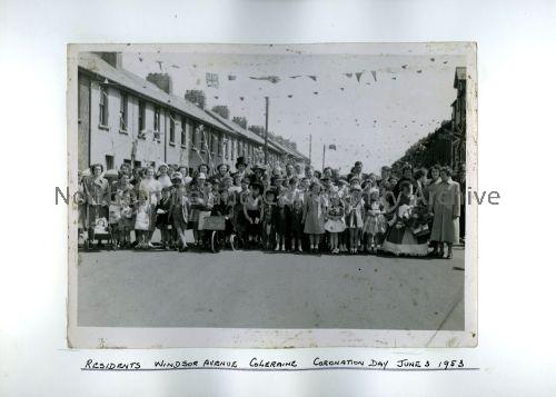 Residents Windsor Avenue, Coleraine, Coronation Day 3rd June 1953