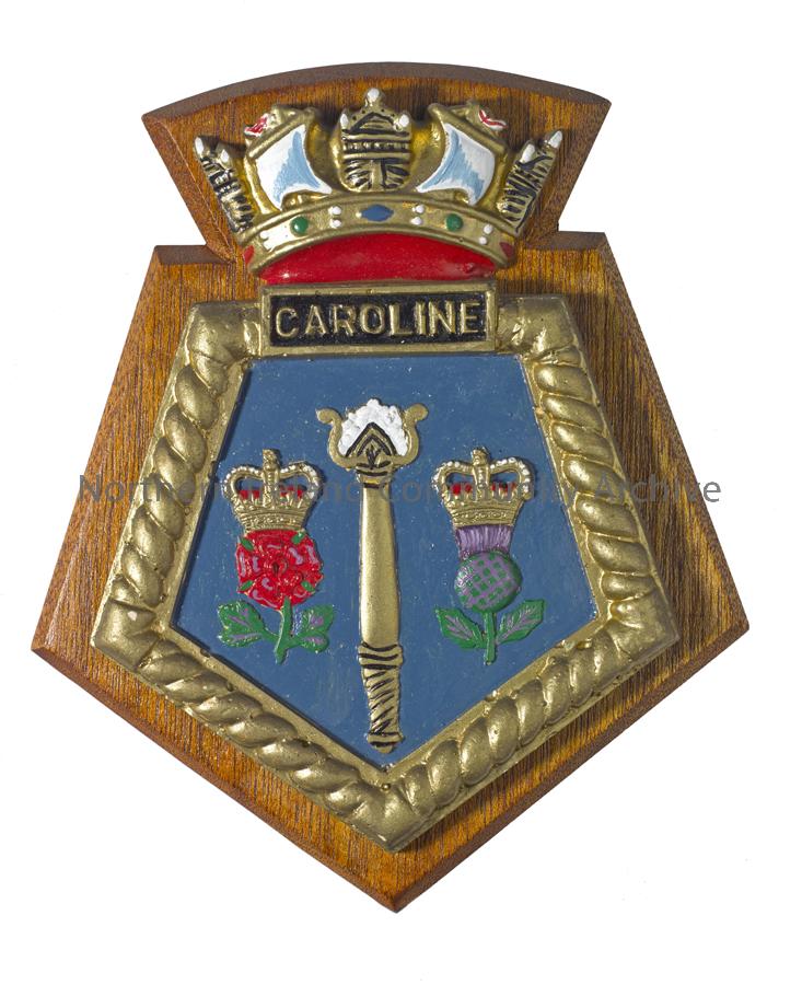 Ship’s crest, HMS Caroline