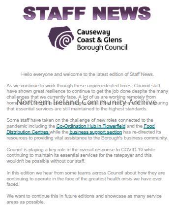 CCGBC Staff Newsletter, April 2020