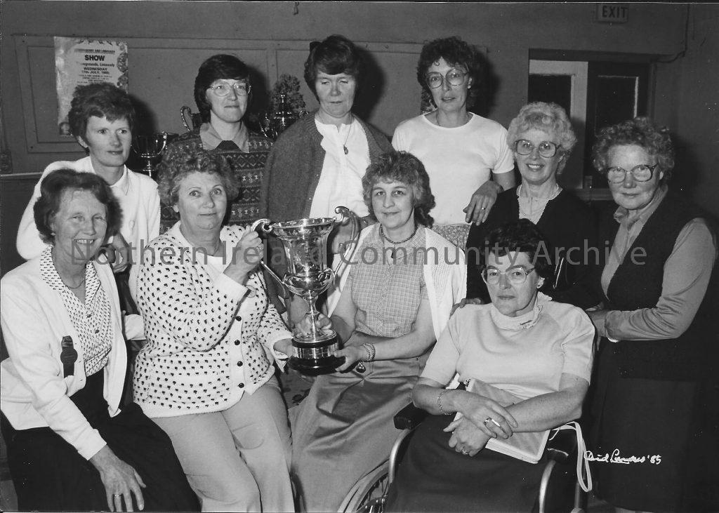Members of Ballykelly Women’s Institute who won the John Kelly Cup in 1985.