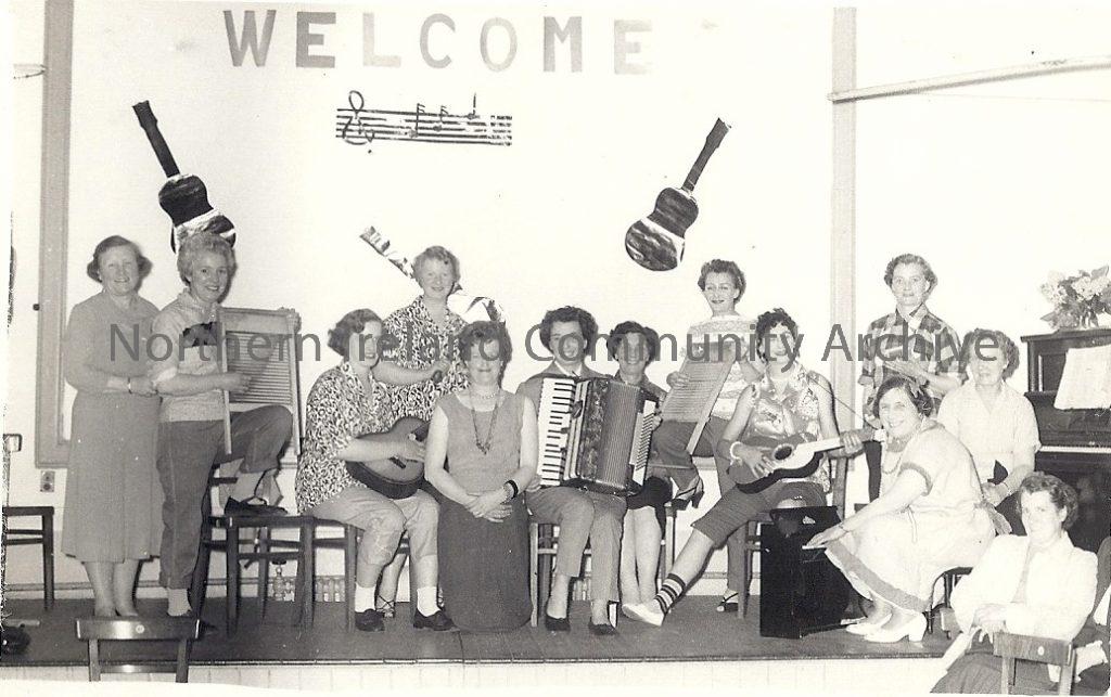 Musical members of Limavady Women’s Institute performing as the ‘Skiffle Group’.