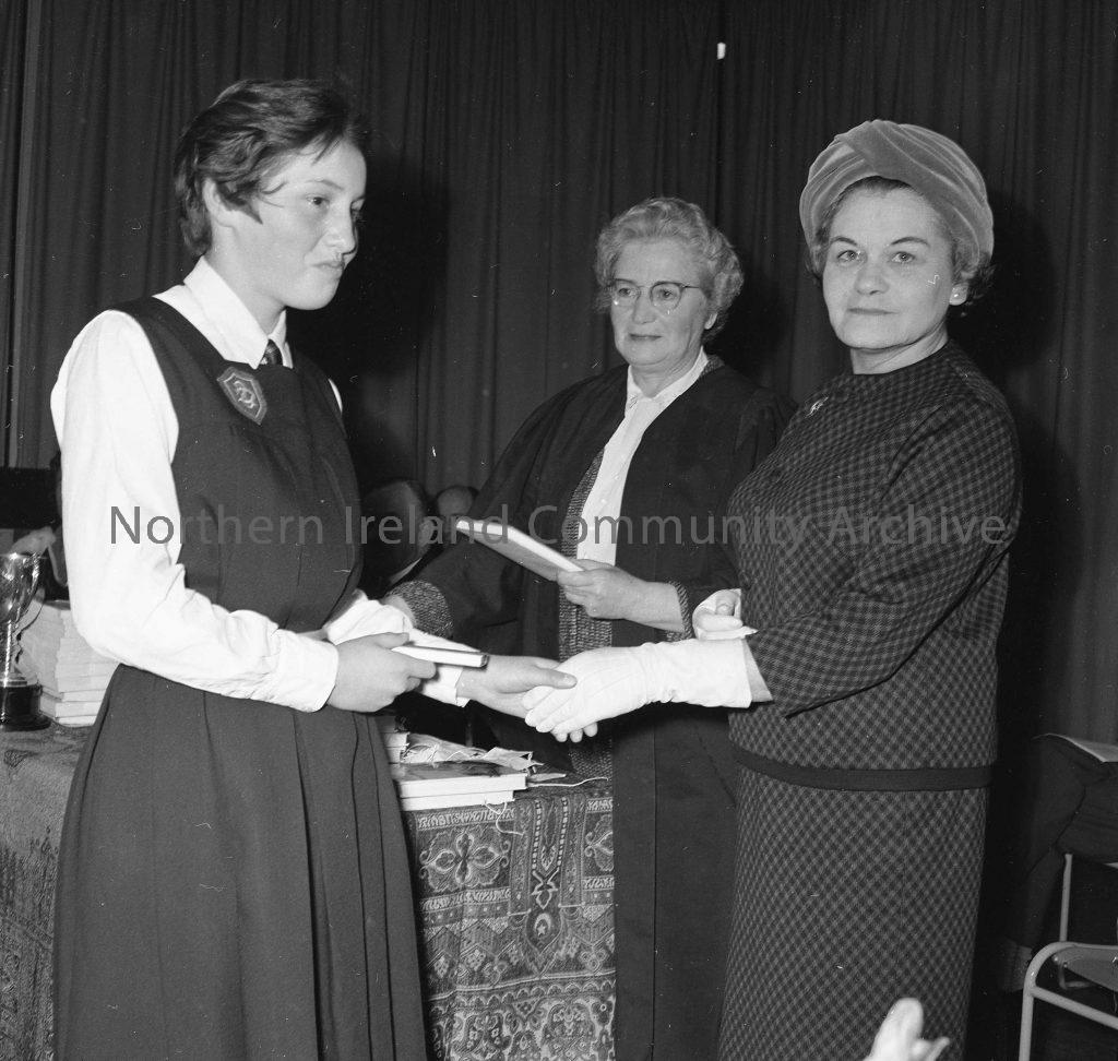 Coleraine Girls Intermediate School Prize Distribution, Nov 1963