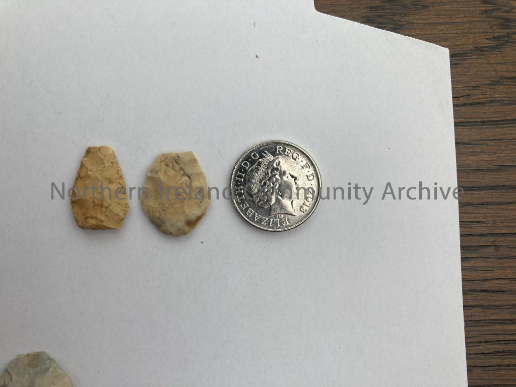 Maghernaher artefacts – Lozenge arrowhead with leaf shaped arrowhead