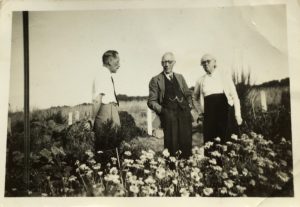 Laurence May with his father and mother in law