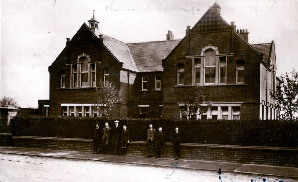 Postcard, 1926, showing Ballymoney Technical School