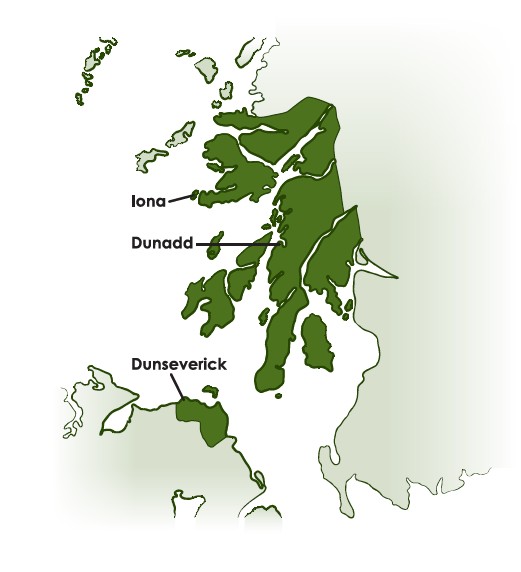 Image of a map of the Kingdom of Dalriada